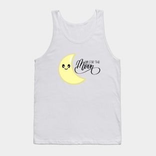 Aim for the Moon Kawaii Cute Moon Tank Top